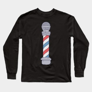 Barbershop - Barber Pole - A Cappella Microphone Long Sleeve T-Shirt